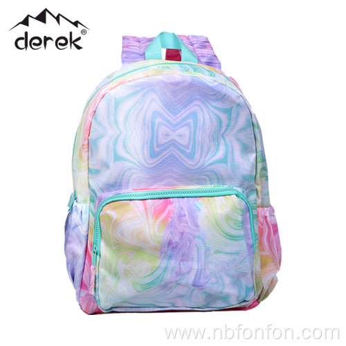 600D Oxford fabric digital printed tie-dye book bag for children